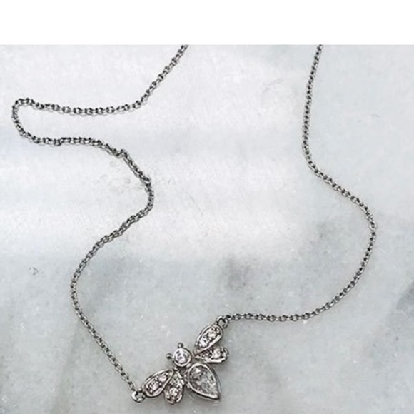 Cubic Zirconia Tiny Queen Bee Necklace, NWT-Boutique - Picture 7 of 10